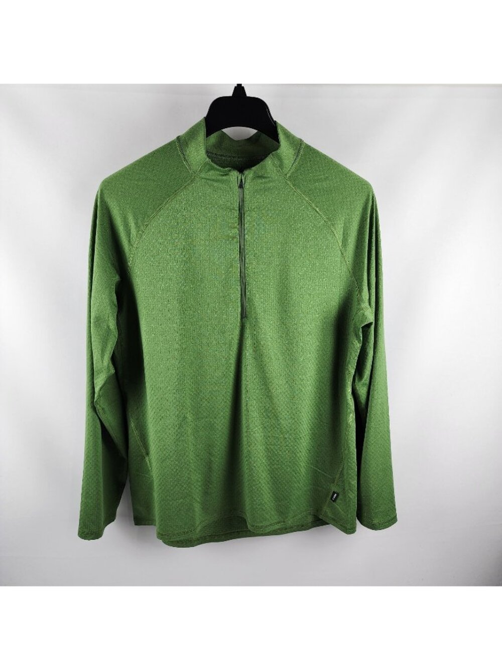 REI Shirt Mens Large Green Midweight Base Layer 1/4 Zip